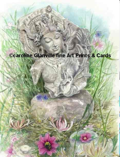 Image of Tara shrine, painting by Caroline Glanville